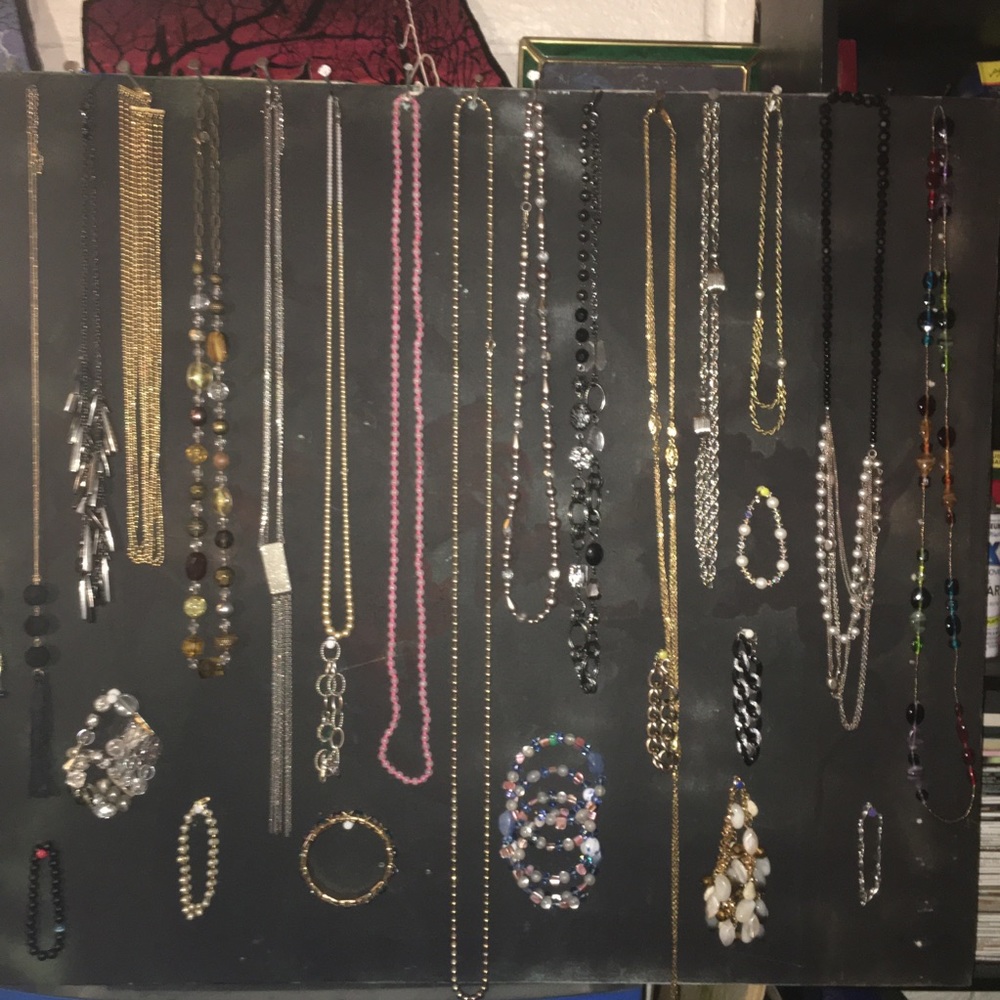 Over a hundred vintage and designer necklaces.